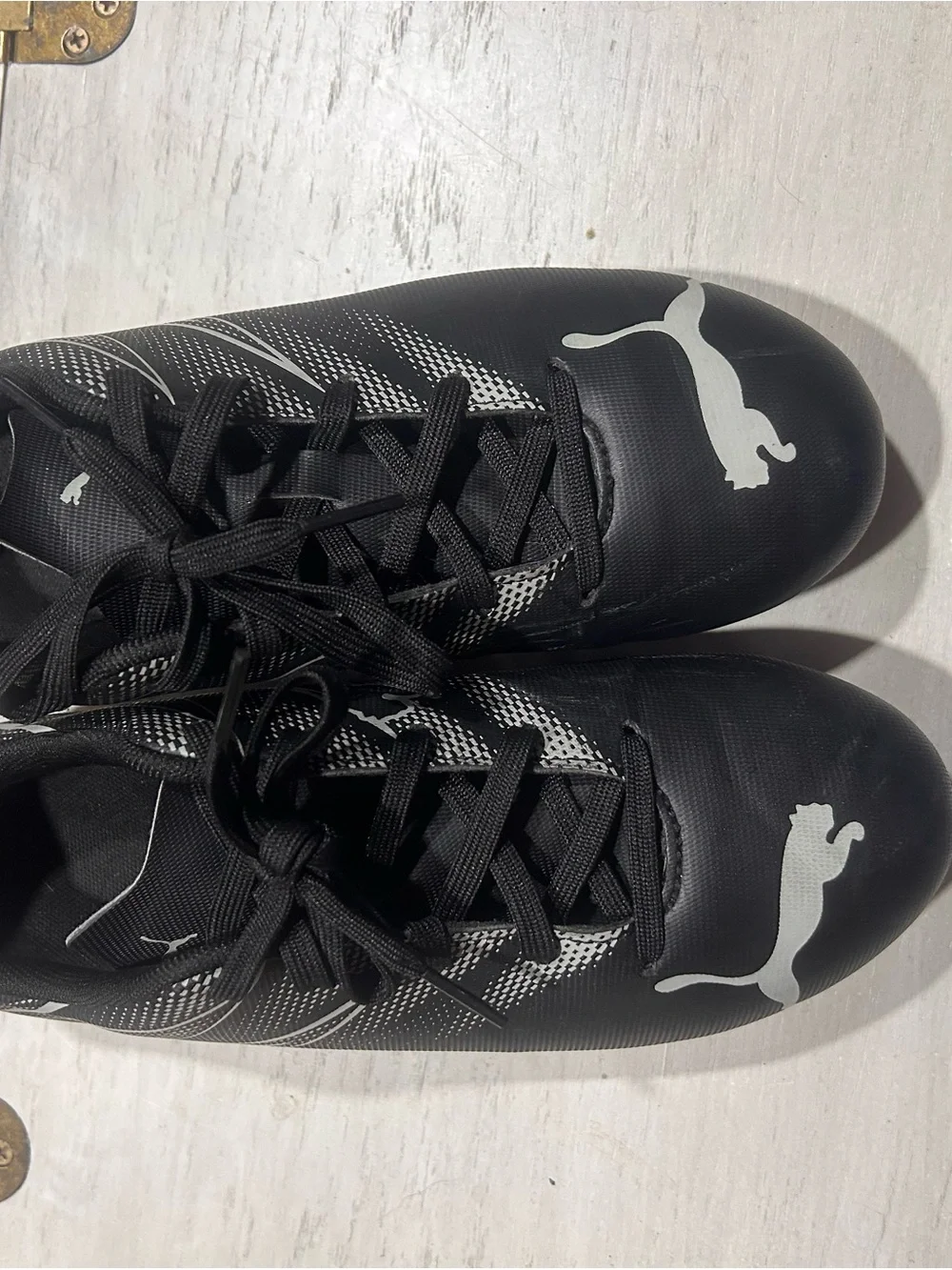 Puma Kids Black Slip-On Athletic Cleats